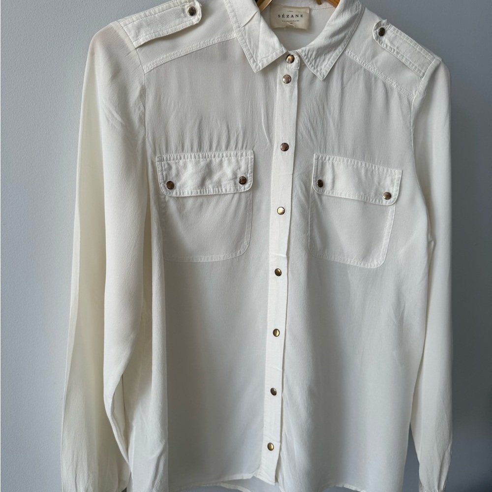 Sezane white shirt  36